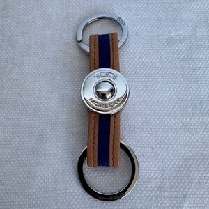 TUMI Alpha Valet Key Fob – Atlantic Nylon & Tan Leather – Like New